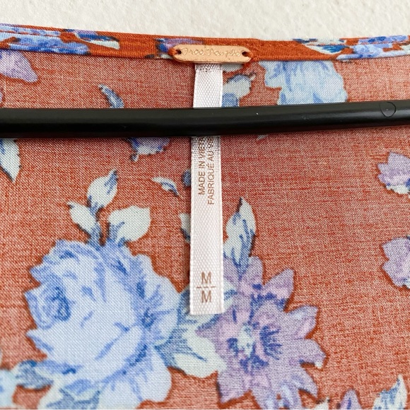 Free People Lorretta Printed oversized floral ruffles Tunic Size Medium - Picture 2 of 12